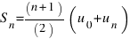 S_n = (n+1)/(2)(u_0 + u_n)