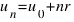 u_n = u_0 + nr