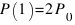 P(1) = 2 P_0