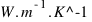 W.m^{-1}.K{^-1}