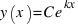 y(x) = C e^{kx}