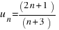 u_n = (2n + 1)/(n + 3)