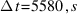 Delta{t}=5580,s