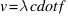 v = \lambda \cdot f