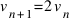 v_{n+1} = 2v_n