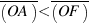 overline(OA) < overline(OF)