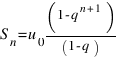 S_n = u_0 (1 - q^{n+1})/(1 - q)