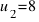u_2 = 8