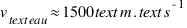 v_{text{eau}} approx 1500  text{m} . text{s}^{-1}
