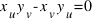 x_u y_v - x_v y_u = 0