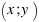 (x;y)