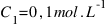 C_1 = 0,1  mol.L^-1