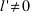 l prime ≠ 0