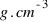 g.cm^{-3}
