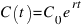 C(t) = C _0 e ^rt