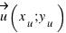 vec{u}(x_u ; y_u)