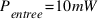 P_entree=10 mW