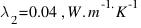 \lambda_2 = 0.04 \, W.m^-1.K^-1