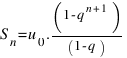 S_n = u_0 . (1 - q^{n+1})/(1 - q)