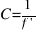 C = 1 / {f prime}