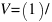 V = ( 1 ) / ( f' )