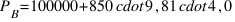 P_B = 100000 + 850 cdot 9,81 cdot 4,0