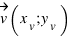 vec{v}(x_v ; y_v)