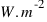 W.m^-2