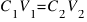 C_1V_1 = C_2V_2
