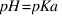pH = pKa
