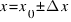 x = x_0 pm Delta x