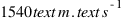 1540  text{m} . text{s}^{-1}