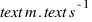 text{m} . text{s}^{-1}