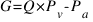 G = Q * {P_v - P_a}
