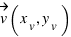 vec{v}(x_v, y_v)
