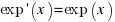 exp prime(x) = exp(x)