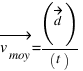 vec{v_{moy}} = (vec{d}) / (t)
