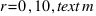 r = 0,10 , text{m}