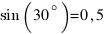 sin(30^circ) = 0,5