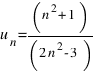 u_n = (n^2 + 1)/(2n^2 - 3)