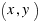 (x, y)