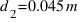 d_{2} = 0.045 m