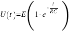 U(t) = E(1 - e^{-t/RC})