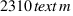 2310 \text{ m}