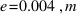 e = 0.004 \, m
