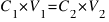C_1 * V_1 = C_2 * V_2