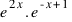 e^{2x} . e^{-x+1}