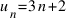 u_n = 3n + 2