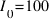 {I_0} = 100