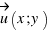 vec{u}(x ; y)